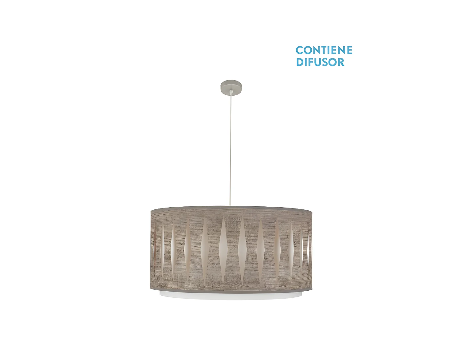 Colgante  Regulable Madera/cromo Alexandra 3xe27  Fabrialamp