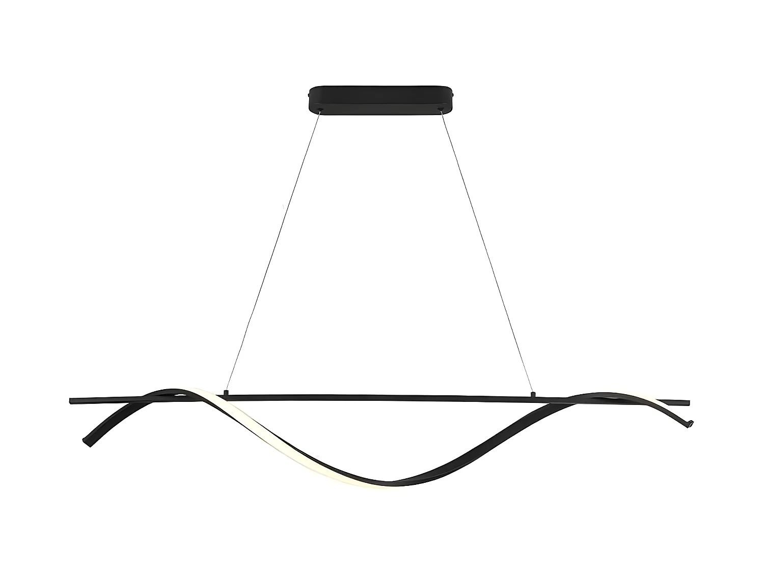 Lampara Lineal  De Led Modelo Boa  Acabado Negro De