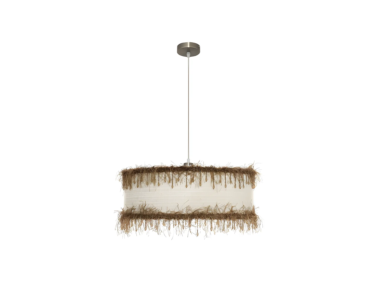 Lampe modèle Hilos finition beige 1xe27 50 D FABRILAMP