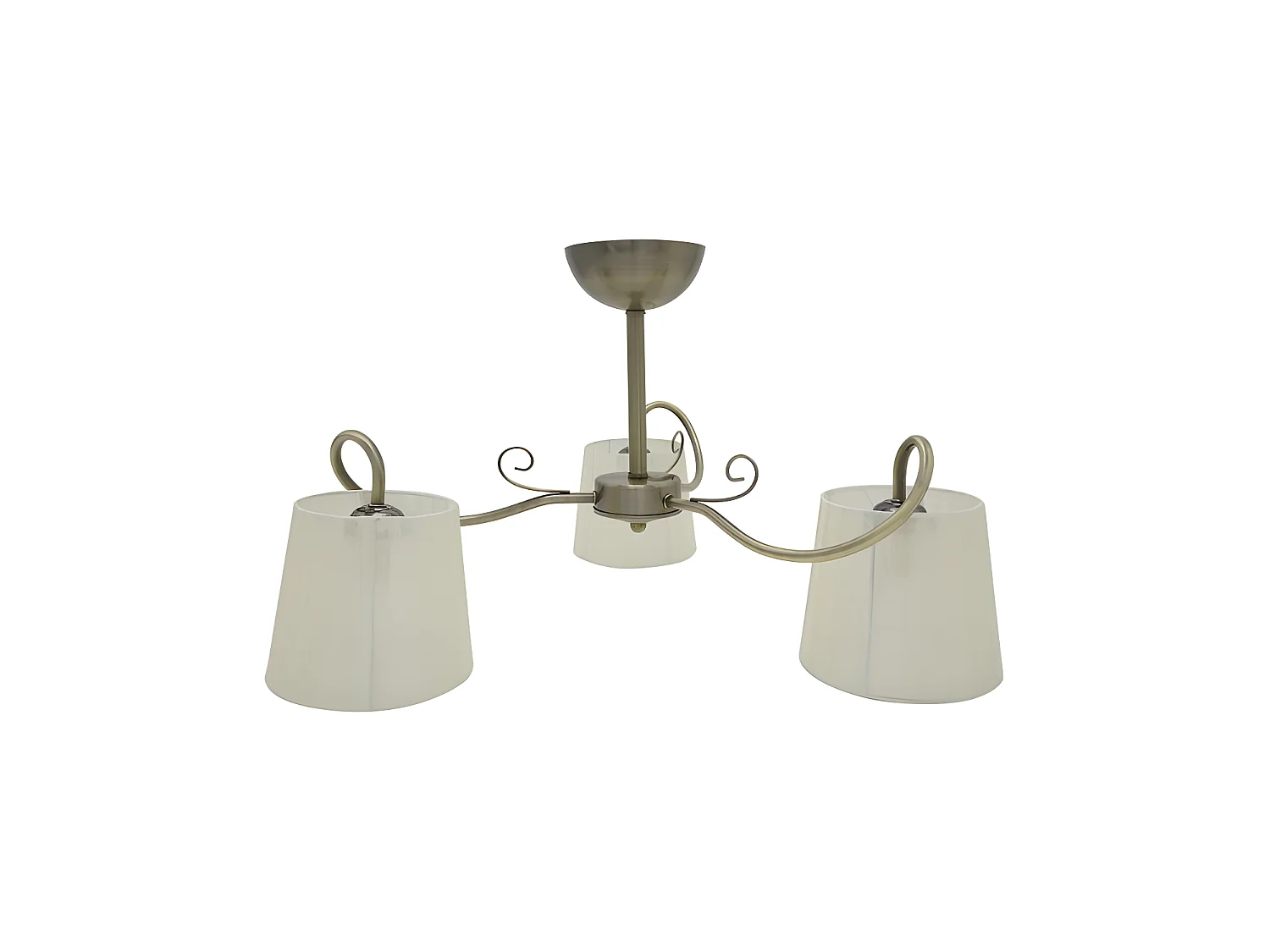 Lampada Cuzco a tre luci con schermo beige, seduta in pelle. 37x60x60 Cm FABRILAMP