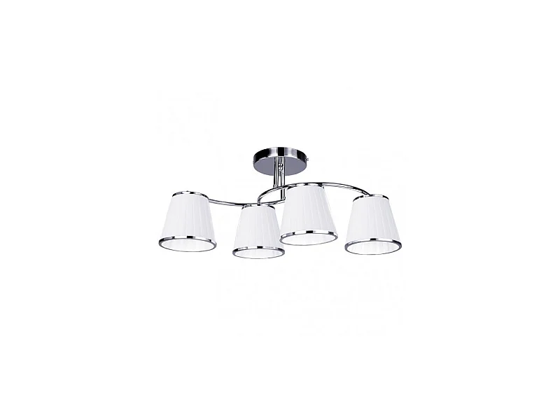 Lampe Lantanas 4x27 Chrome Écran blanc   FABRILAMP