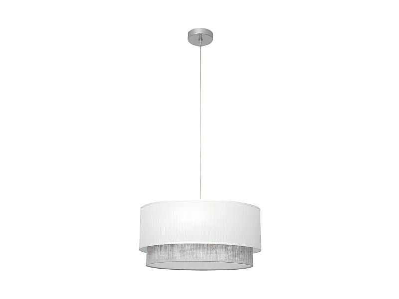 Lampe à Suspension Kenya 3xe27 Blanc/gris Reg.50d FABRILAMP