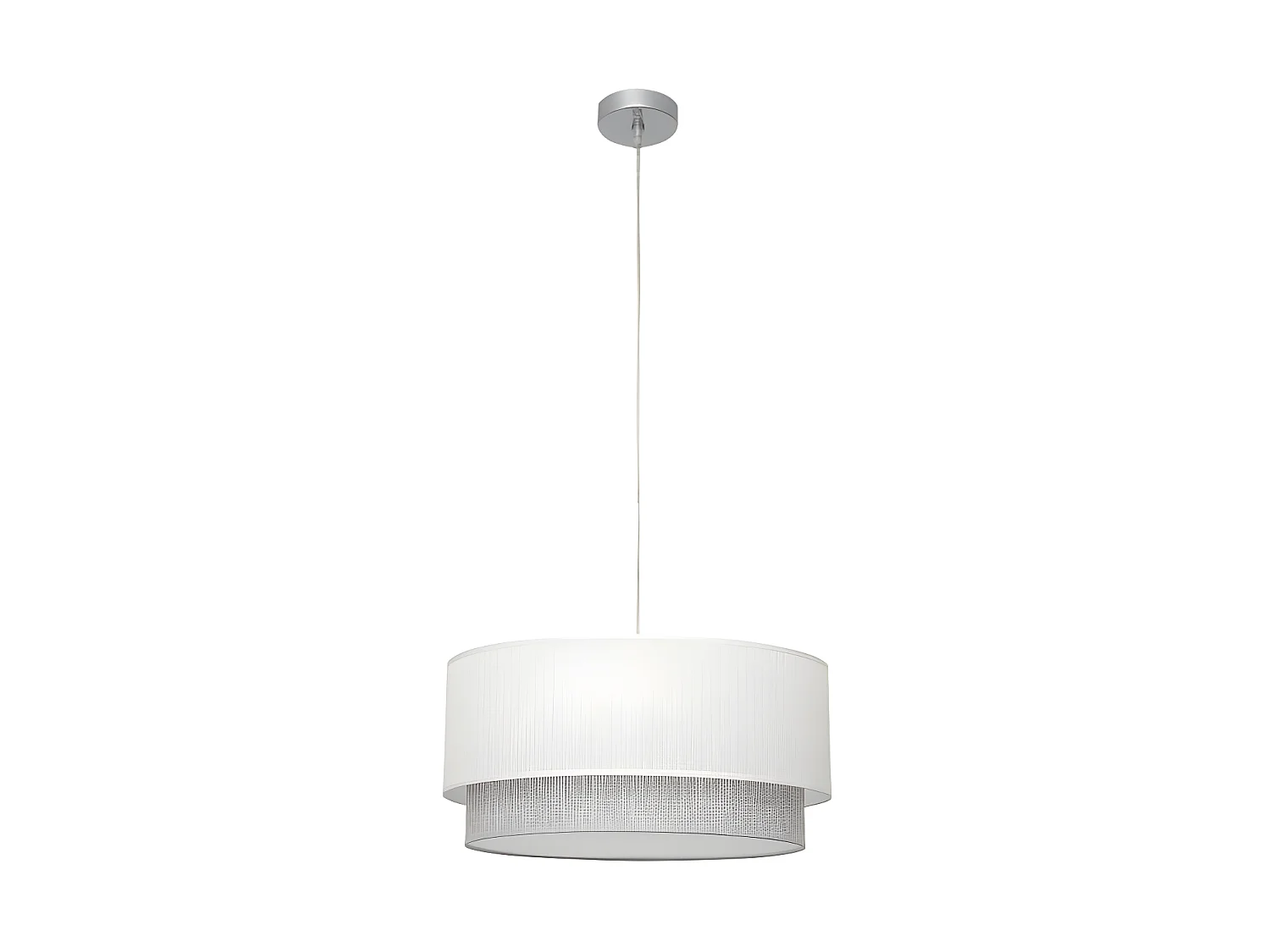 Lampe à Suspension Kenya 3xe27 Blanc/gris Reg.50d FABRILAMP