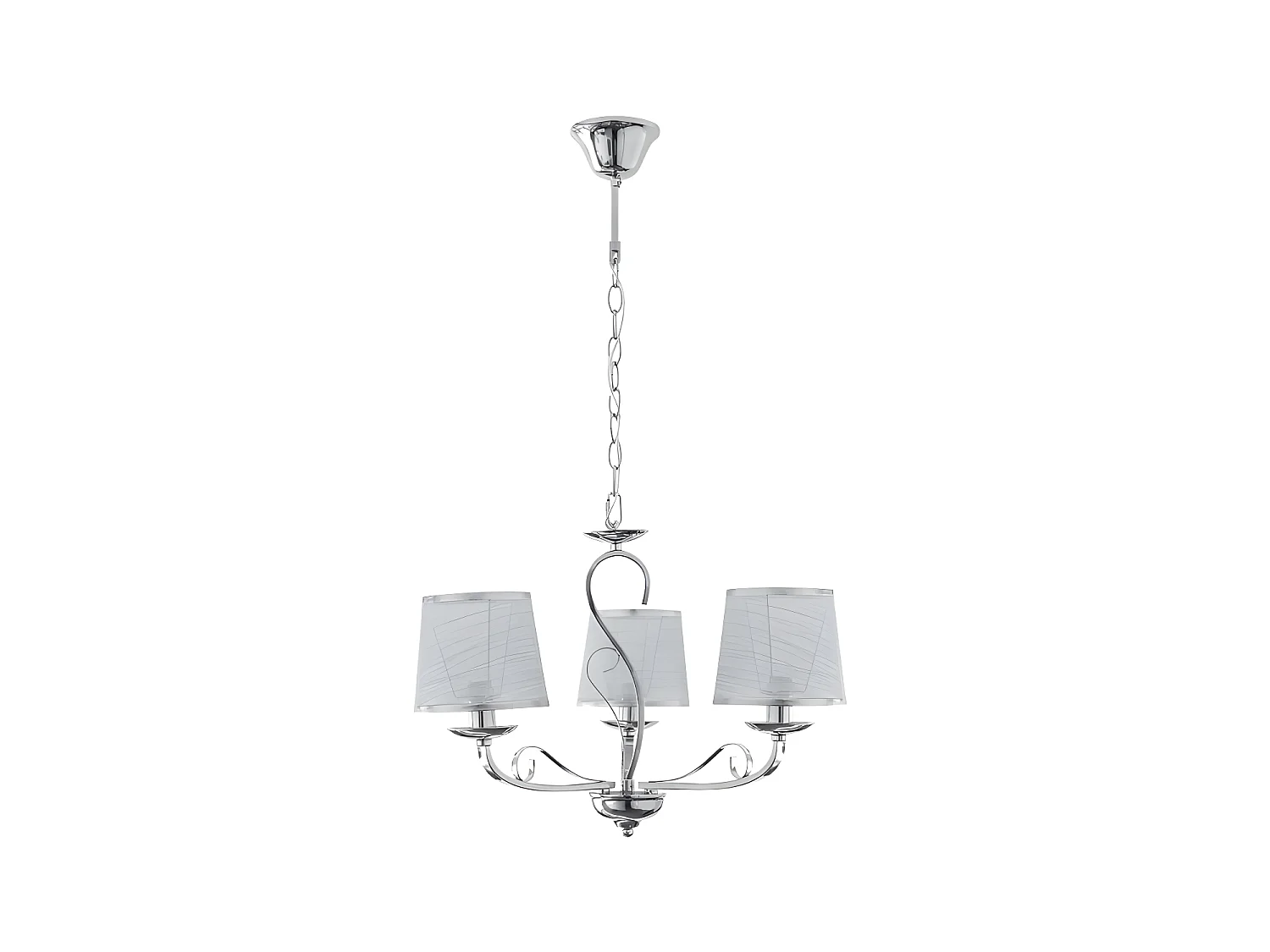 Lampe modèle Sumba 3xe14 finition Chrome FABRILAMP