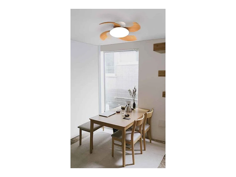 ventilateur DC ALOHA blanc LED intensité réglable