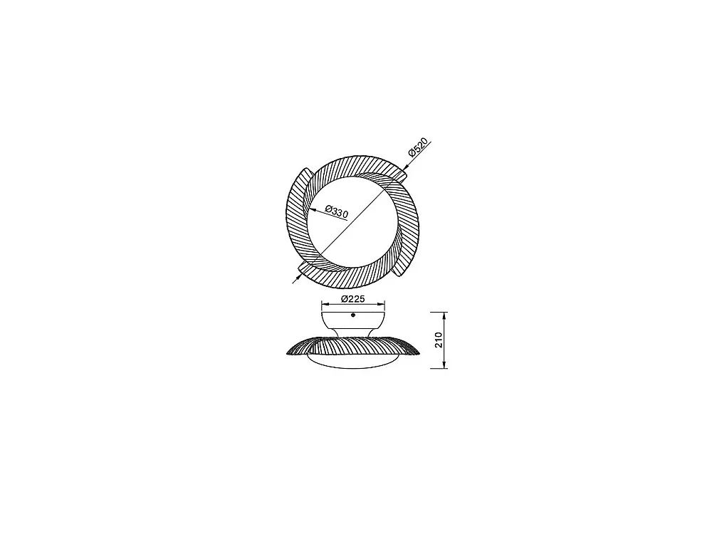 ventilateur DC ALOHA blanc LED intensité réglable