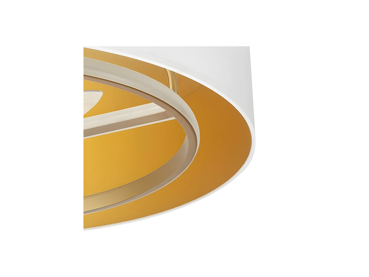 ANUSKA Ventilateur Dc or blanc LED 6 Vitesses 3 Couleurs Fabrilamp