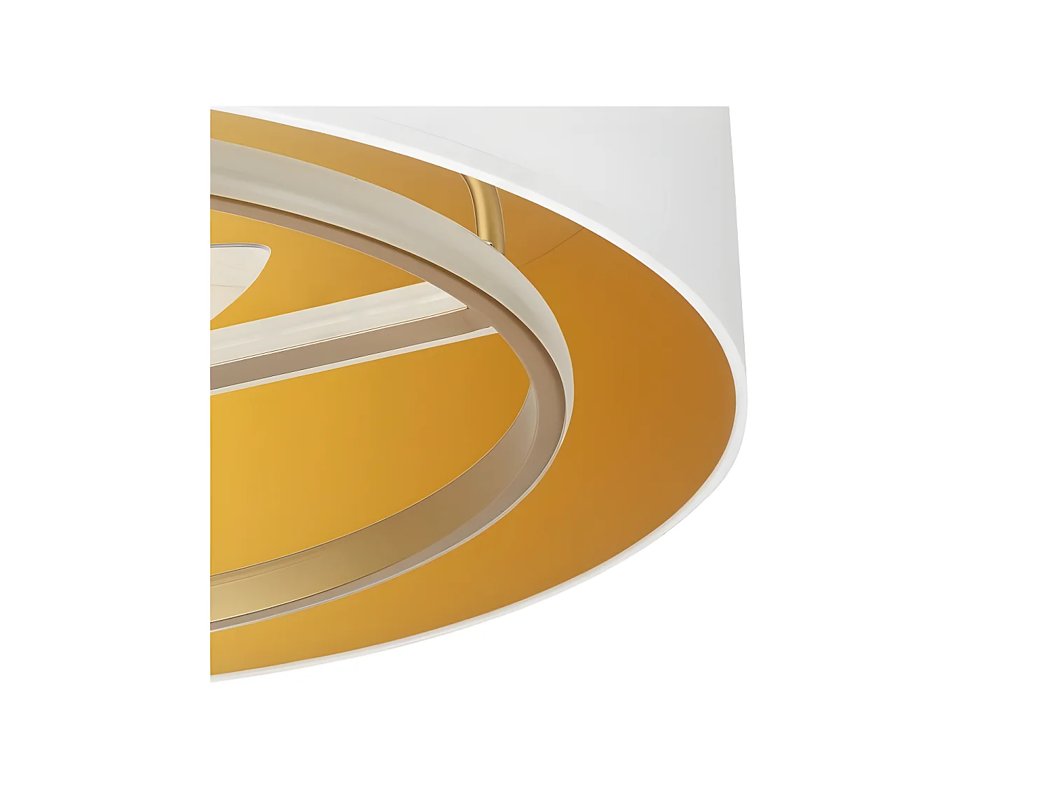 ANUSKA Ventilateur Dc or blanc LED 6 Vitesses 3 Couleurs Fabrilamp