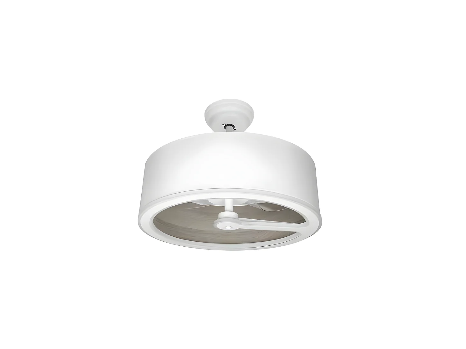 Ventilateur TATIANA DC Blanc gris LED intégrée 3 températures télécommande Fabrilamp