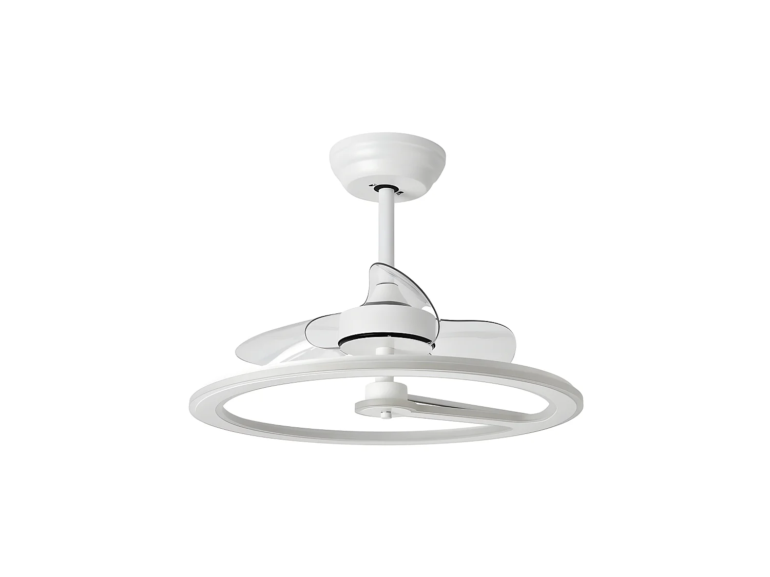 Ventilateur TATIANA DC Blanc gris LED intégrée 3 températures télécommande Fabrilamp