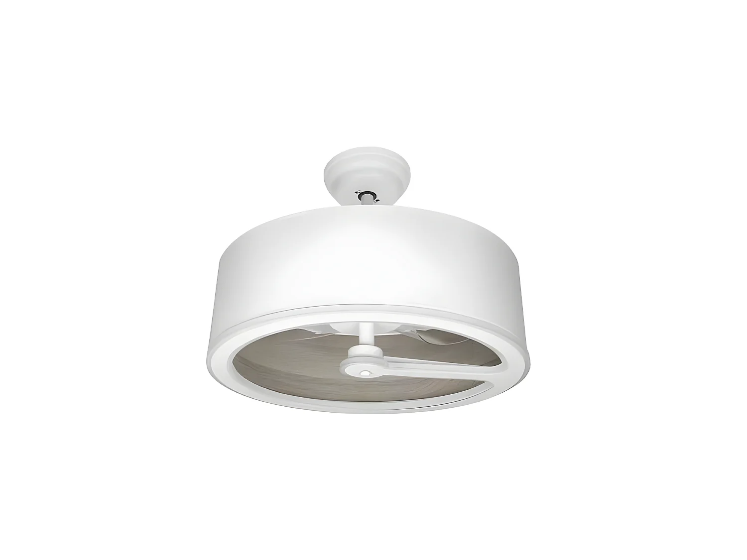 Ventilateur TATIANA DC Blanc gris LED intégrée 3 températures télécommande Fabrilamp