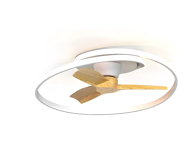 Modèle de ventilateur blanc OCEAN avec 3 pales de MANTRA