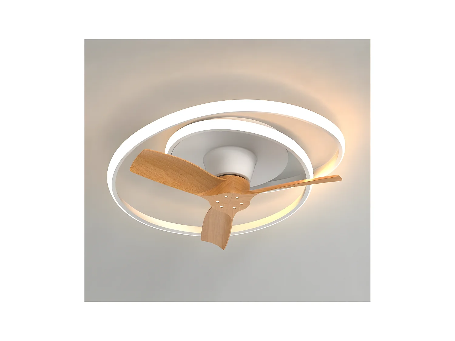 Modèle de ventilateur blanc OCEAN avec 3 pales de MANTRA