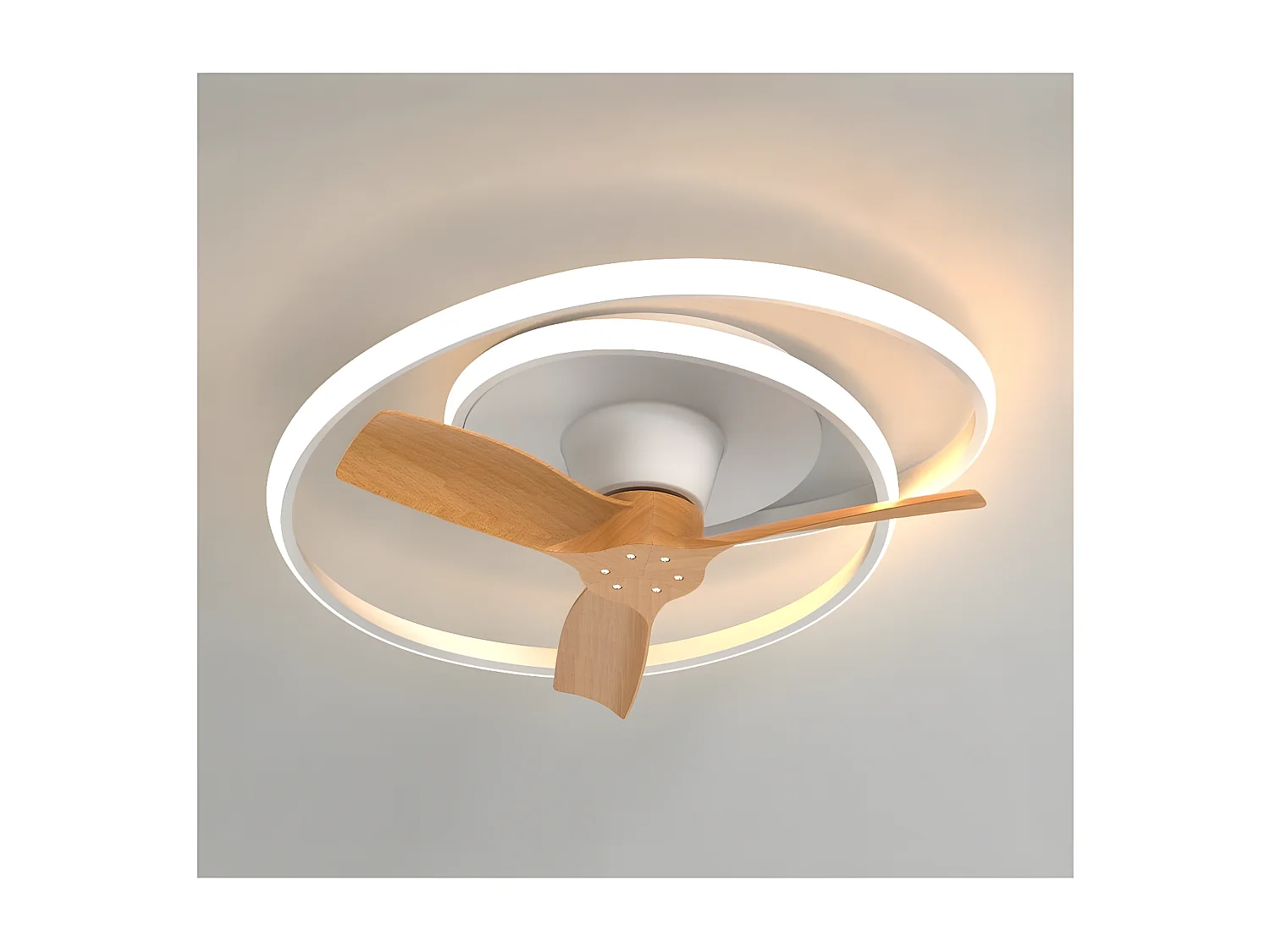 Modèle de ventilateur blanc OCEAN avec 3 pales de MANTRA