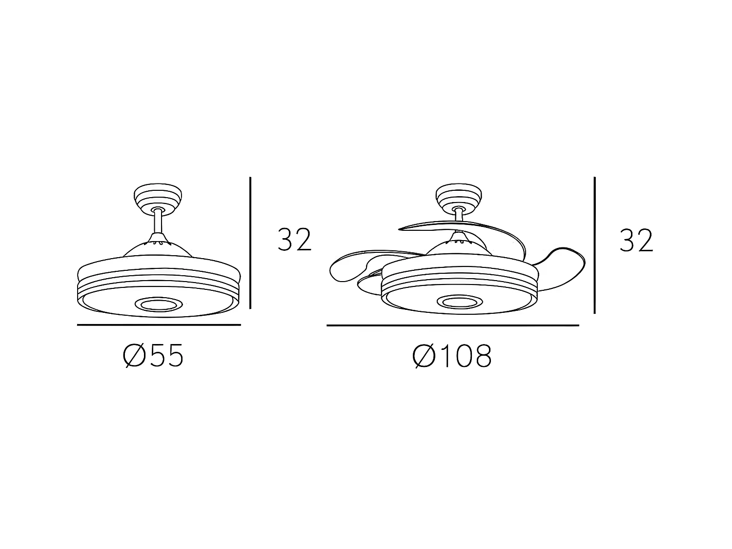 Ventilateur DC MATANUSKA nickel avec haut-parleur et connectivité Bluetooth Fabrilamp