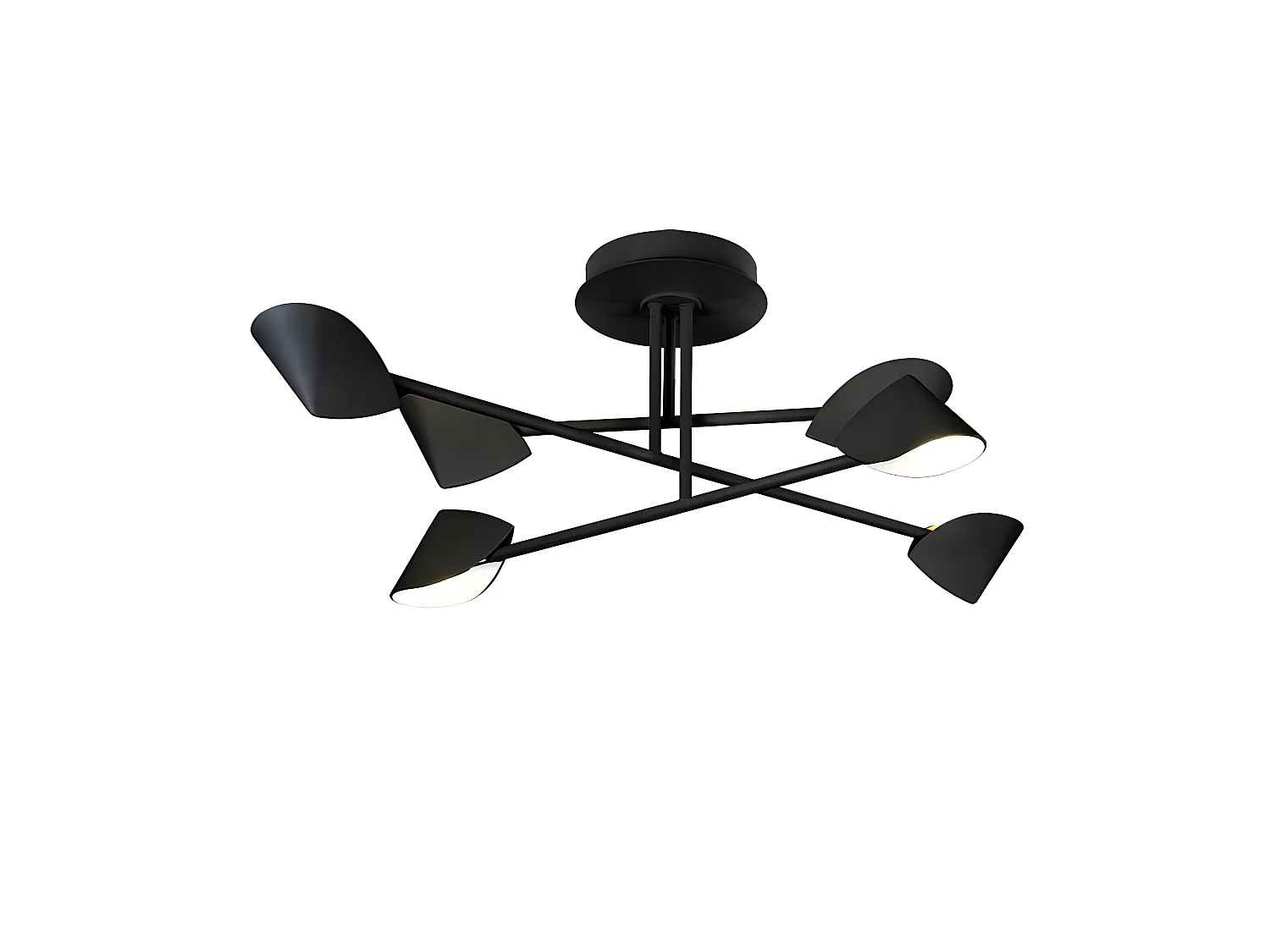 Semiplafon CAPUCCINA led 6 L finition noir MANTRA