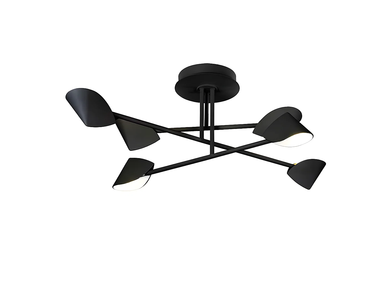 Semiplafon CAPUCCINA led 6 L finition noir MANTRA