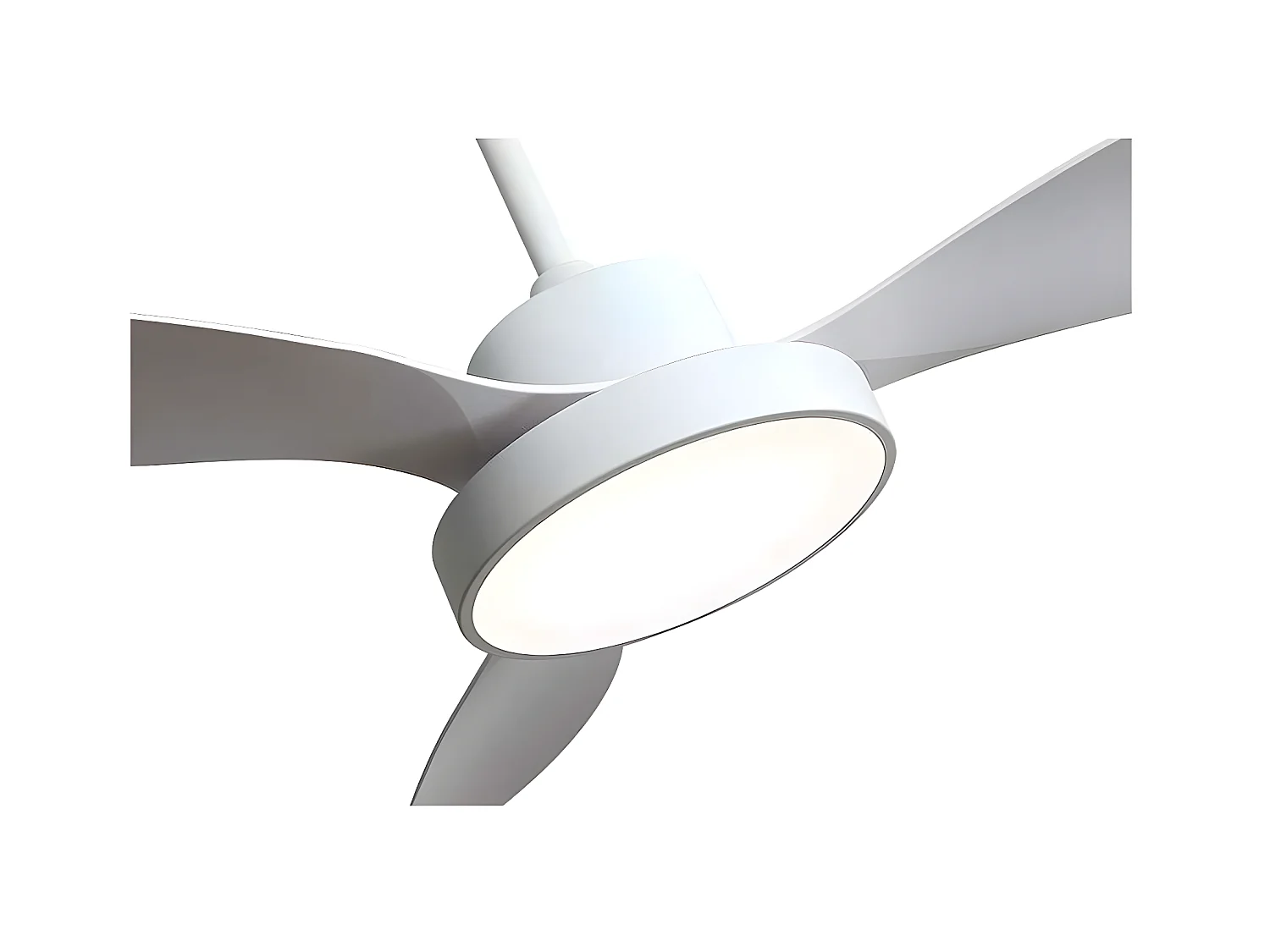 HAYATE L ventilateur blanc à 3 pales avec télécommande et minuterie Fabrilamp