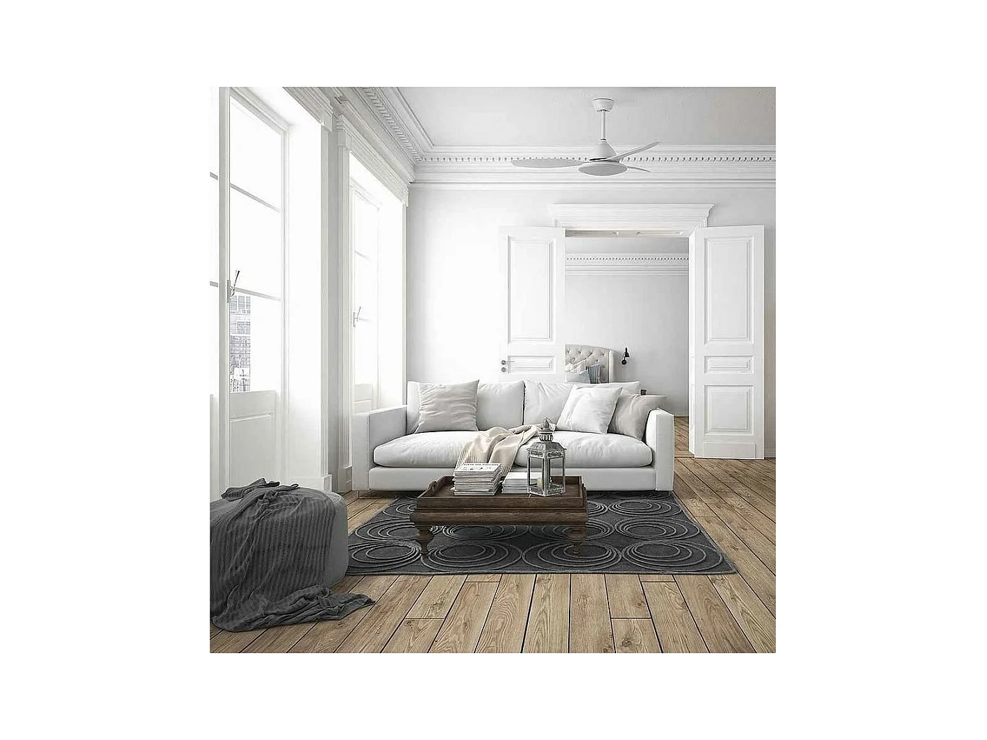 Ventilateur DC YAEL LED blanc 72w CCT réglable