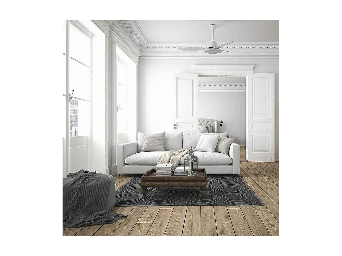 Ventilador Dc Yael Blanco Led 72w Cct Regulable