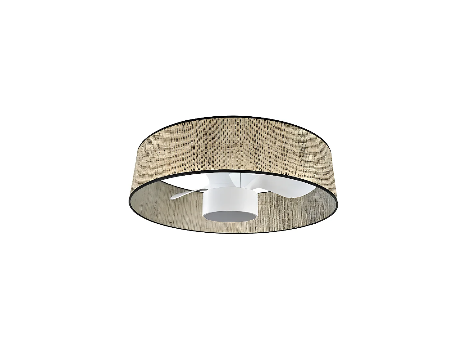 Ventilateur DC NATASHA blanc beige led contrôle à distance réglable CCT Fabrilamp