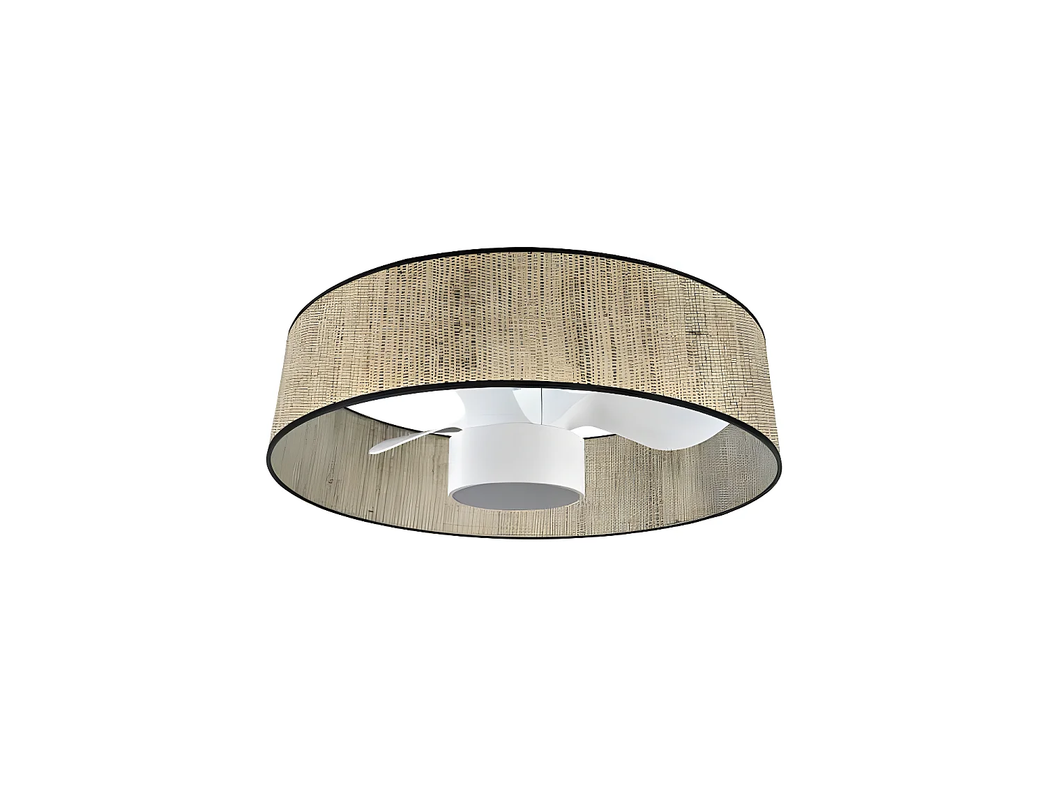 Ventilateur DC NATASHA blanc beige led contrôle à distance réglable CCT Fabrilamp