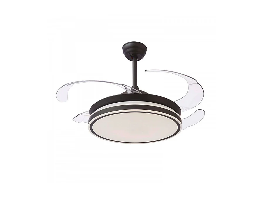 Ventilador Dc Asgard Led Negro 4 Aspas Con Memoria Color