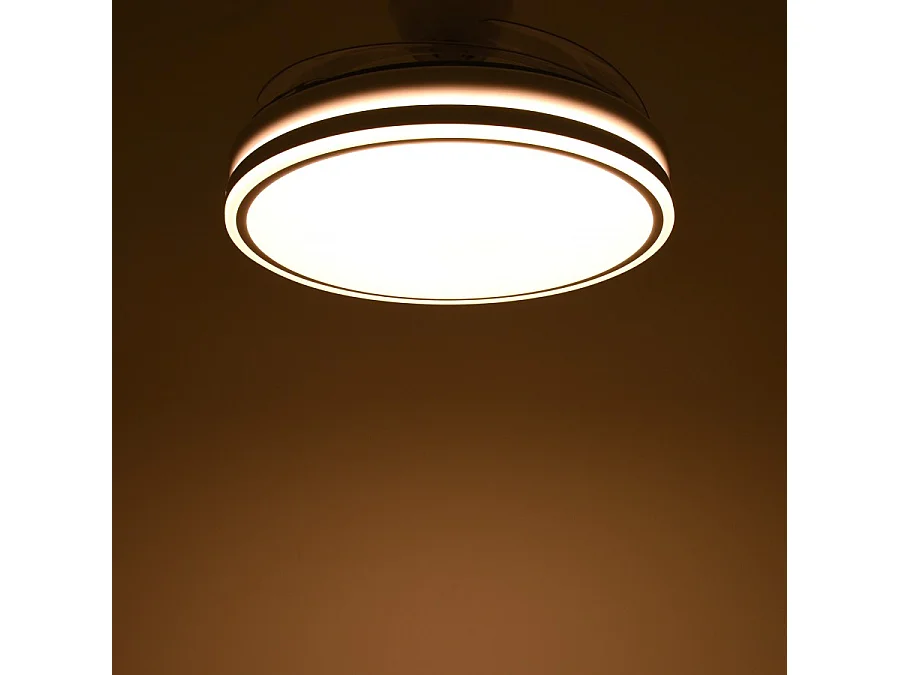 Ventilador Dc Asgard Led Negro 4 Aspas Con Memoria Color