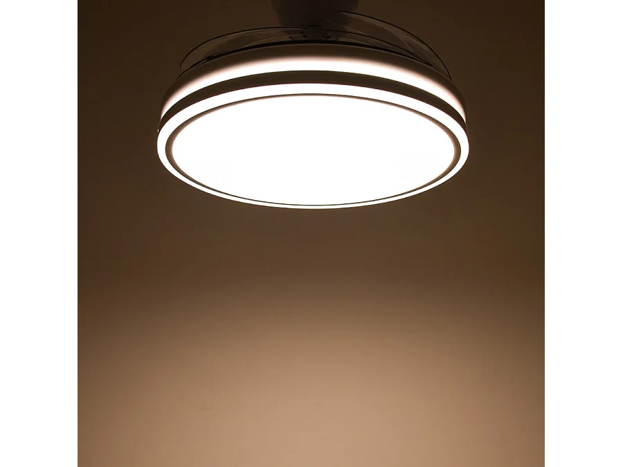 Ventilador Dc Asgard Led Negro 4 Aspas Con Memoria Color