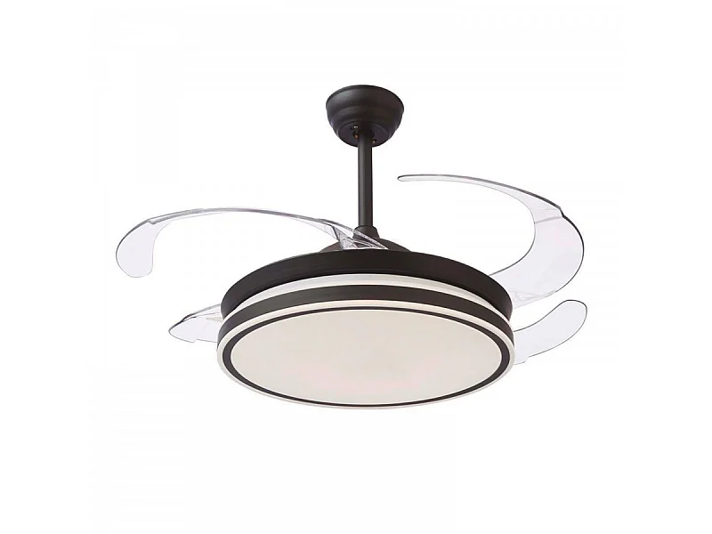 Ventilador Dc Asgard Led Negro 4 Aspas Con Memoria Color