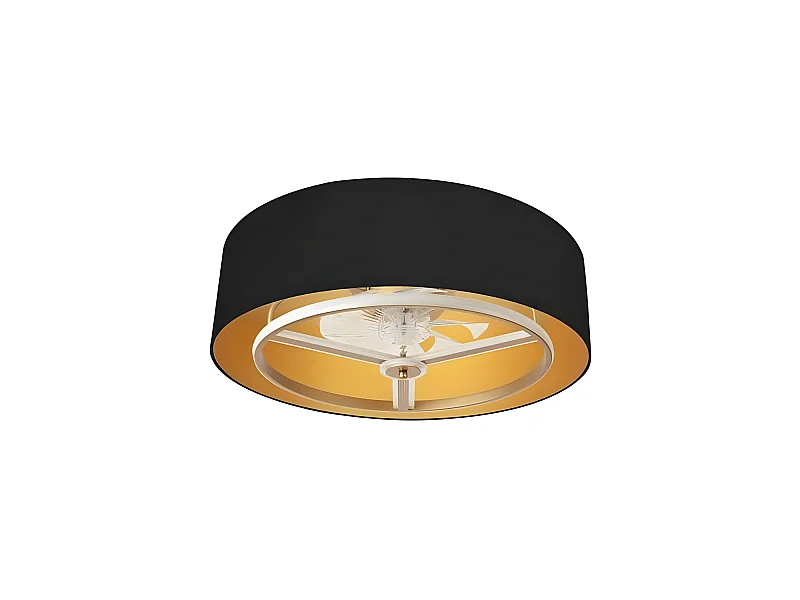 Fan Dc ANUSKA nero oro led 6 Velocità 3 Colori Fabrilamp