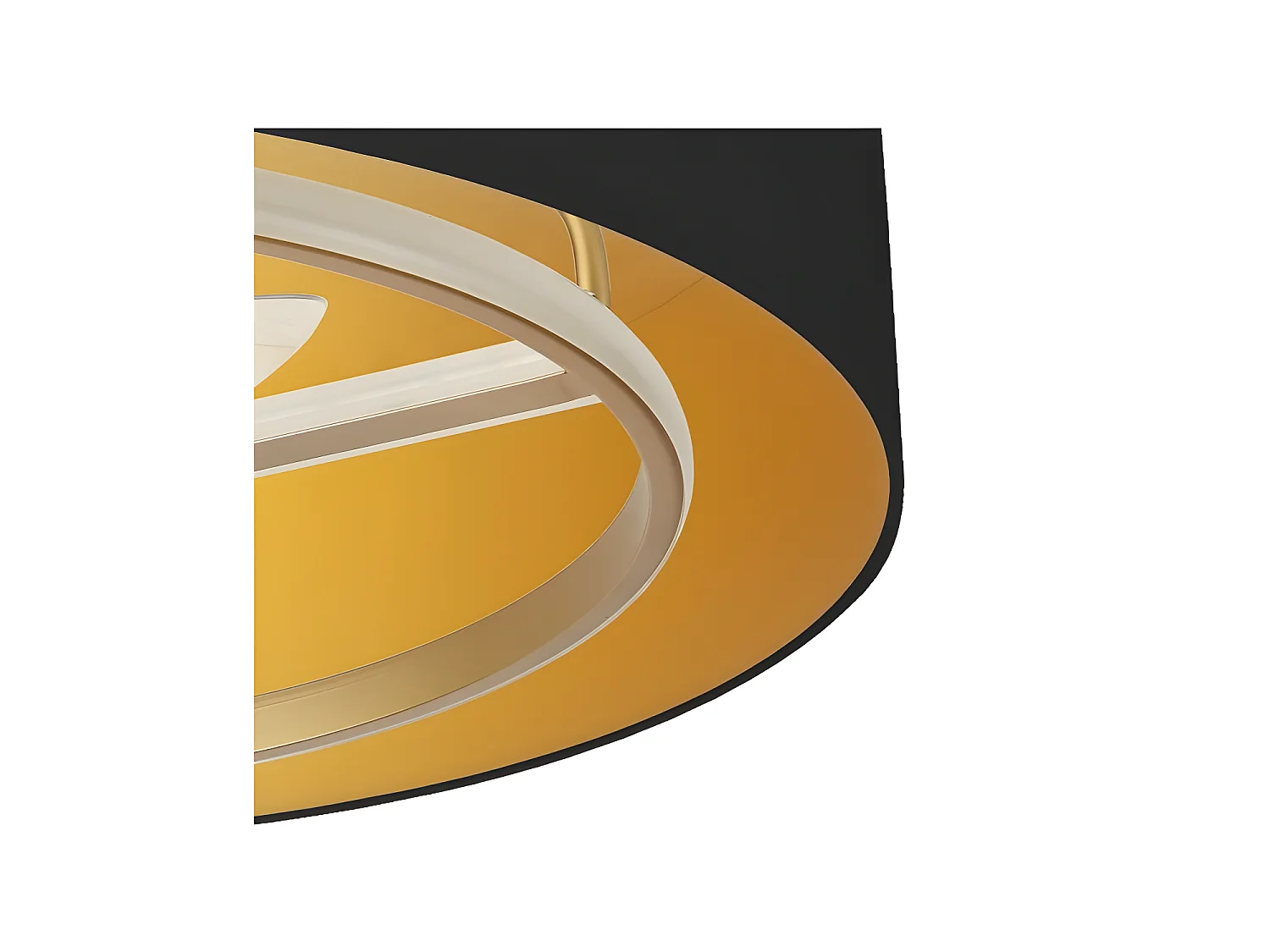 Ventilateur Dc ANUSKA noir doré LED 6 vitesses 3 couleurs Fabrilamp