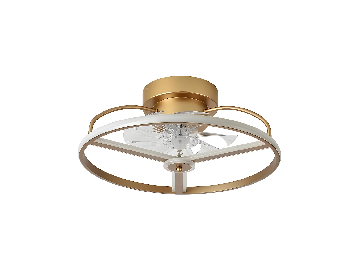 Ventilateur Dc ANUSKA noir doré LED 6 vitesses 3 couleurs Fabrilamp