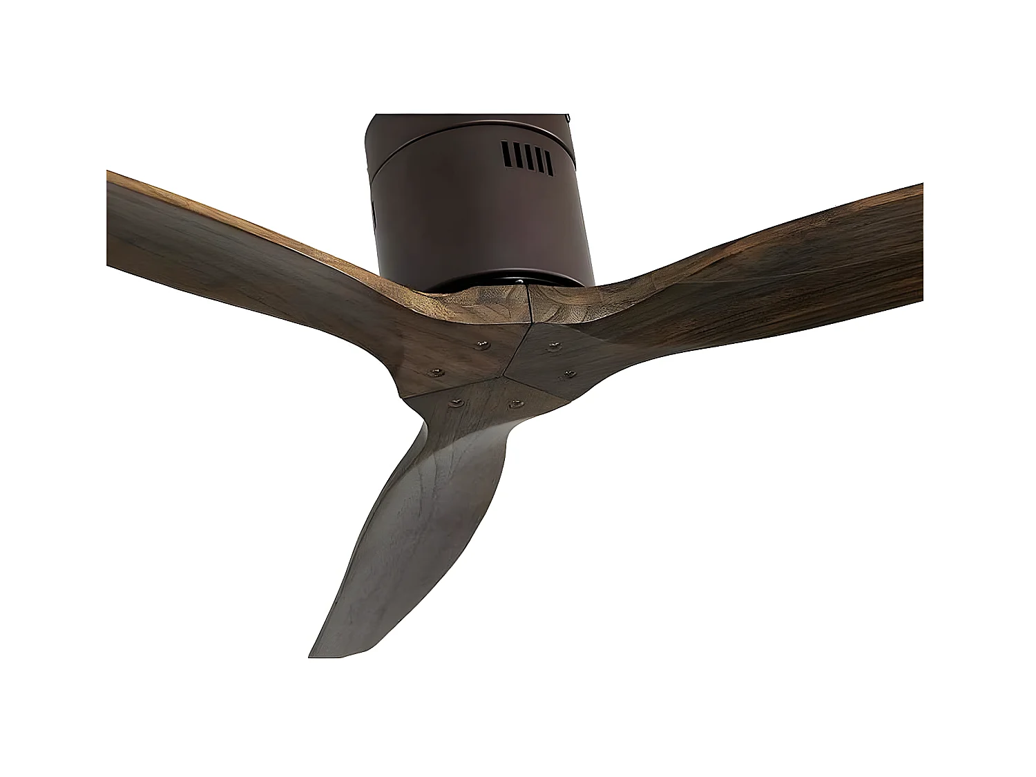 Ventilateur DC AGUILON marron sans télécommande lumineuse et minuterie Fabrilamp