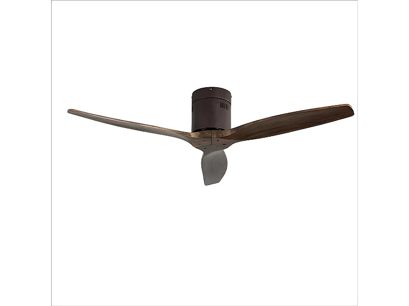 Ventilateur DC AGUILON marron sans télécommande lumineuse et minuterie Fabrilamp