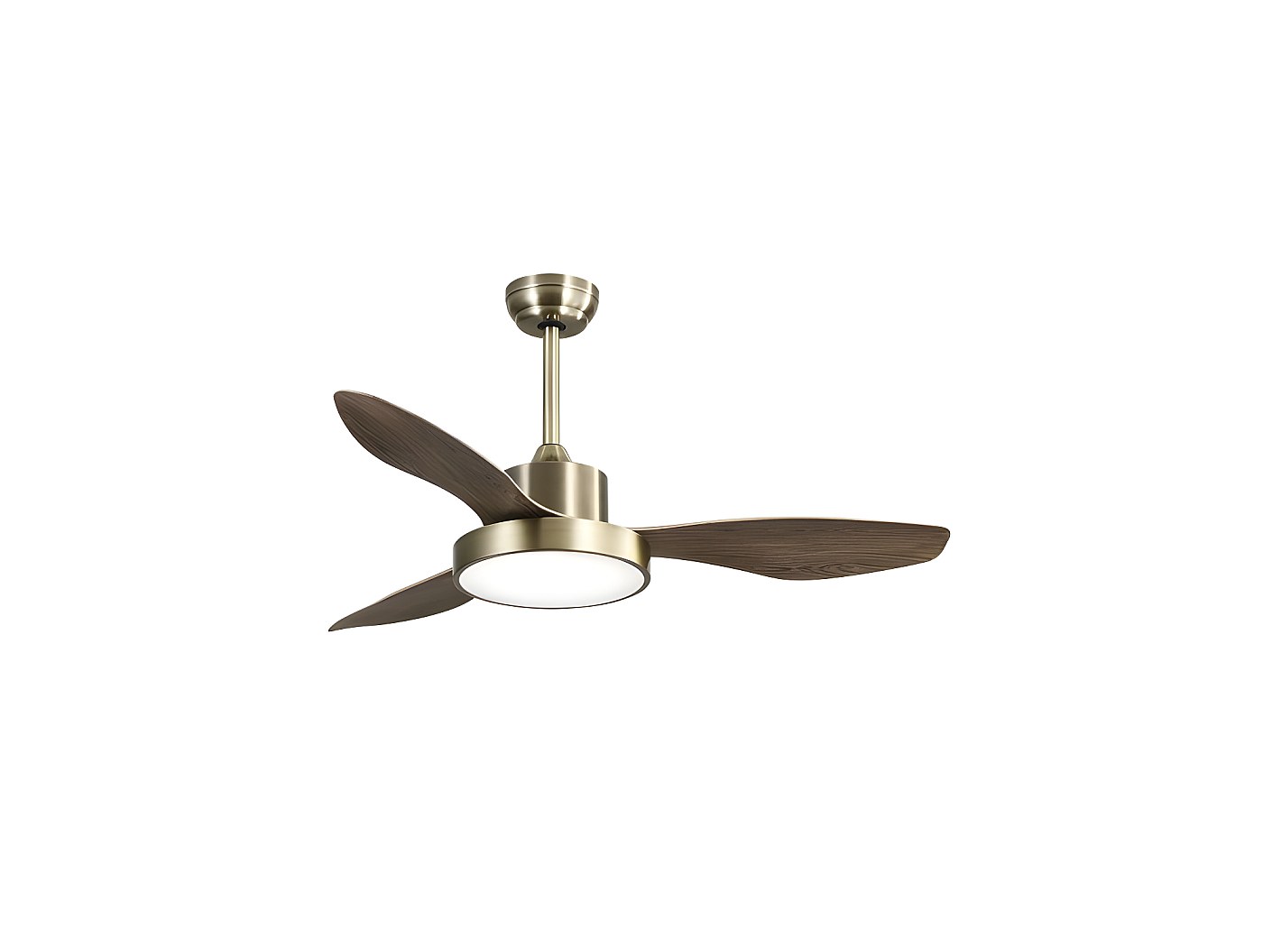 Ventilateur De Plafond DC Hayate Abrila - 3 Pales Chêne, 6 Vitesses, Lumière LED 3 Températures, Télécommande