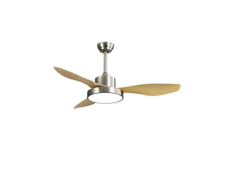 Ventilatore DC HAYATE L faggio nichel Led memoria colori e timer Fabrilamp