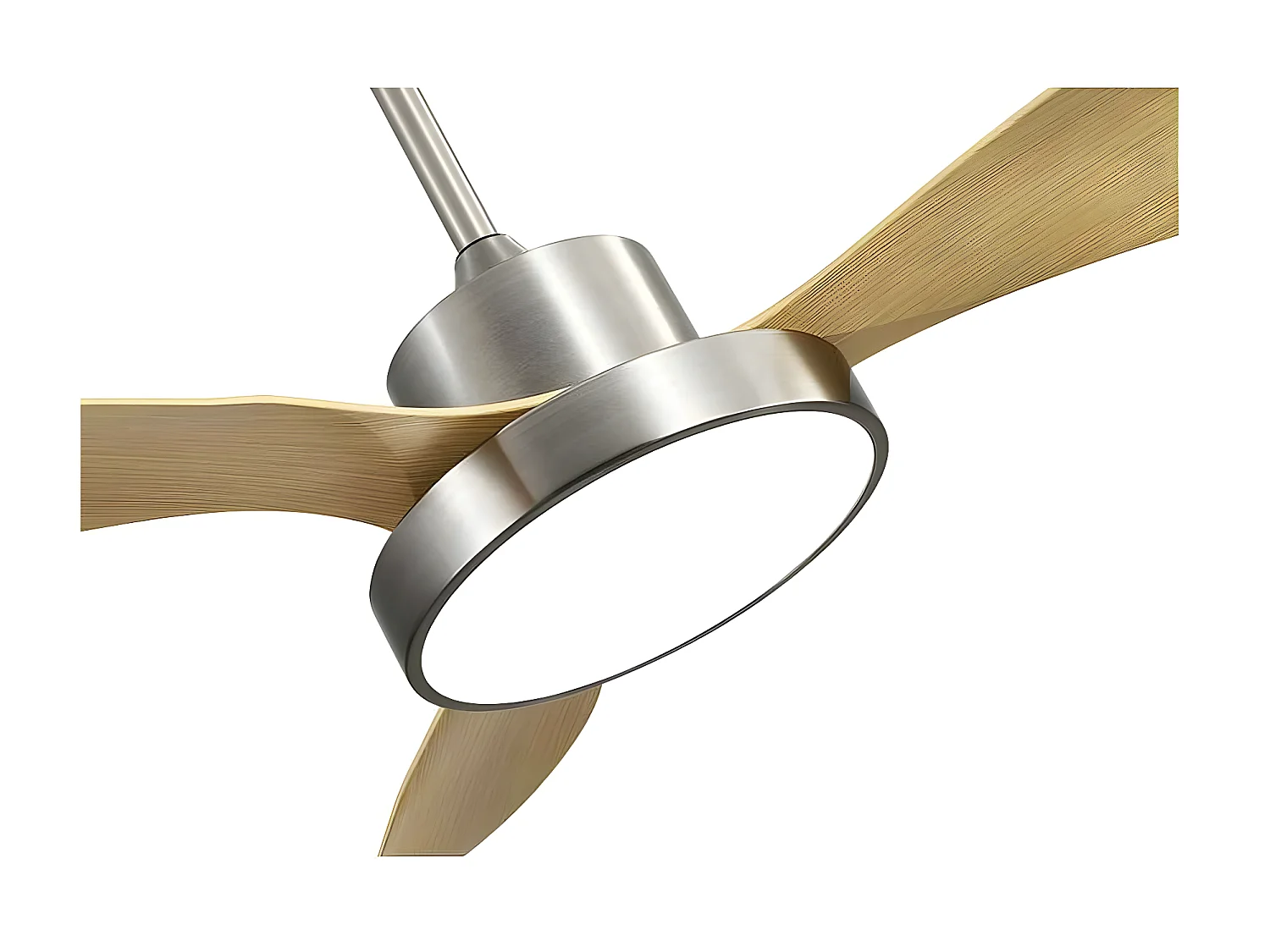 Ventilador Dc Hayate L Niquel Haya Led Memoria De Color Y Temporizador