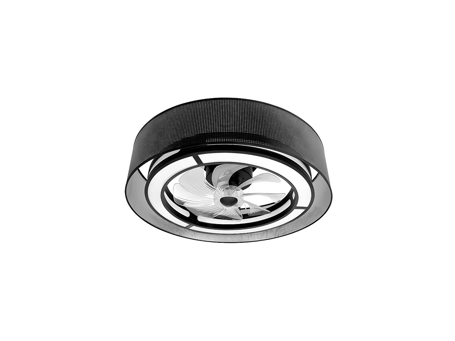 Ventilateur DC ANASTASIA Noir LED 3 températures commande à distance Fabrilamp