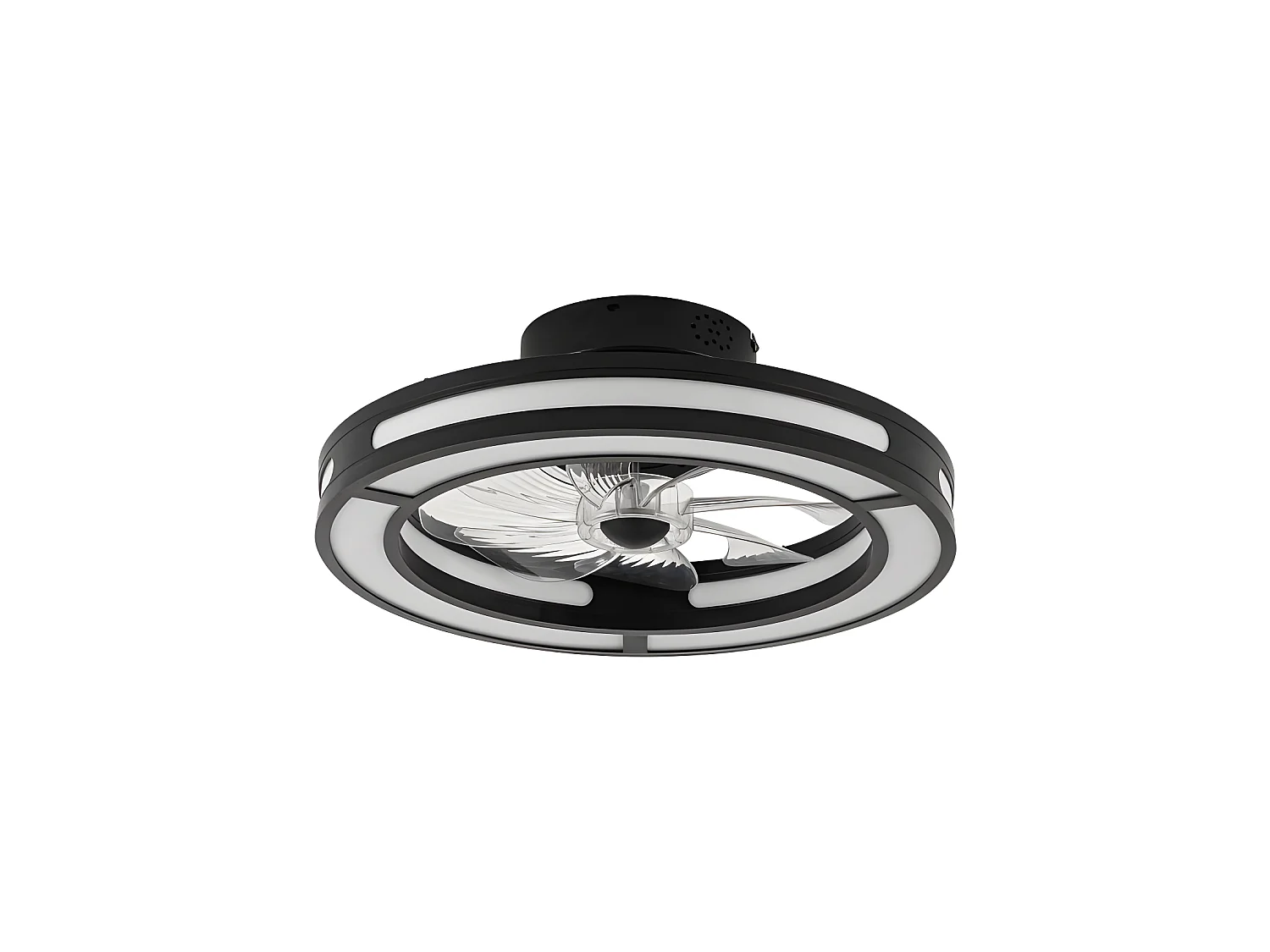 Ventilateur DC ANASTASIA Noir LED 3 températures commande à distance Fabrilamp