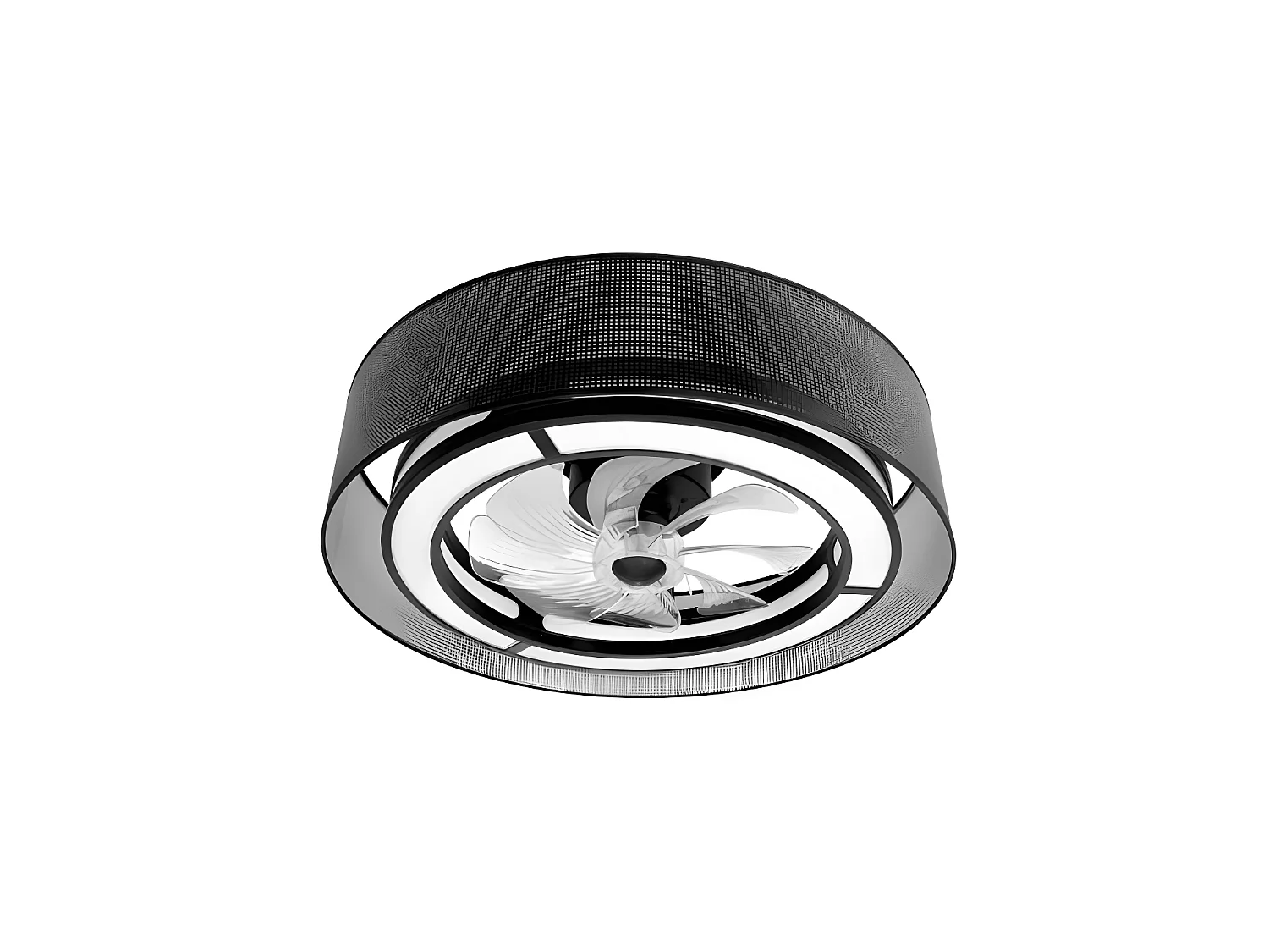 Ventilateur DC ANASTASIA Noir LED 3 températures commande à distance Fabrilamp