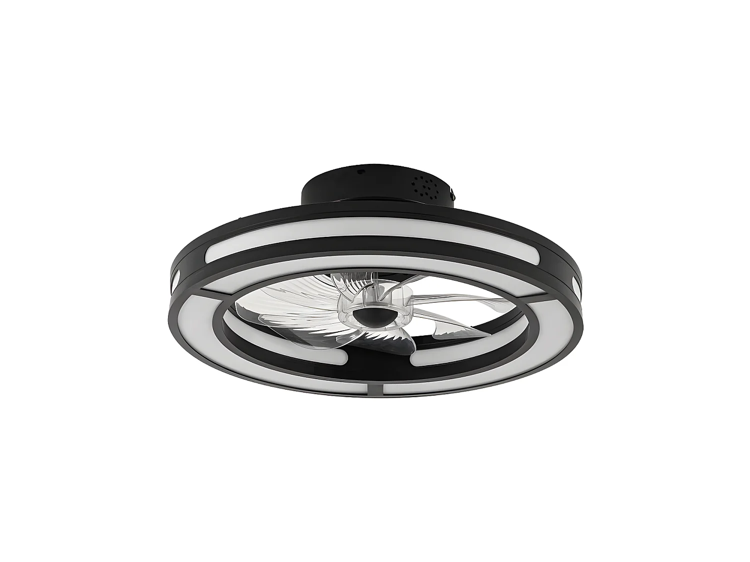 Ventilateur DC ANASTASIA Noir LED 3 températures commande à distance Fabrilamp