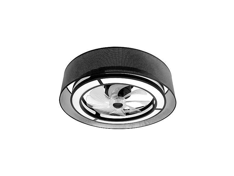 Ventilateur DC ANASTASIA Noir LED 3 températures commande à distance Fabrilamp
