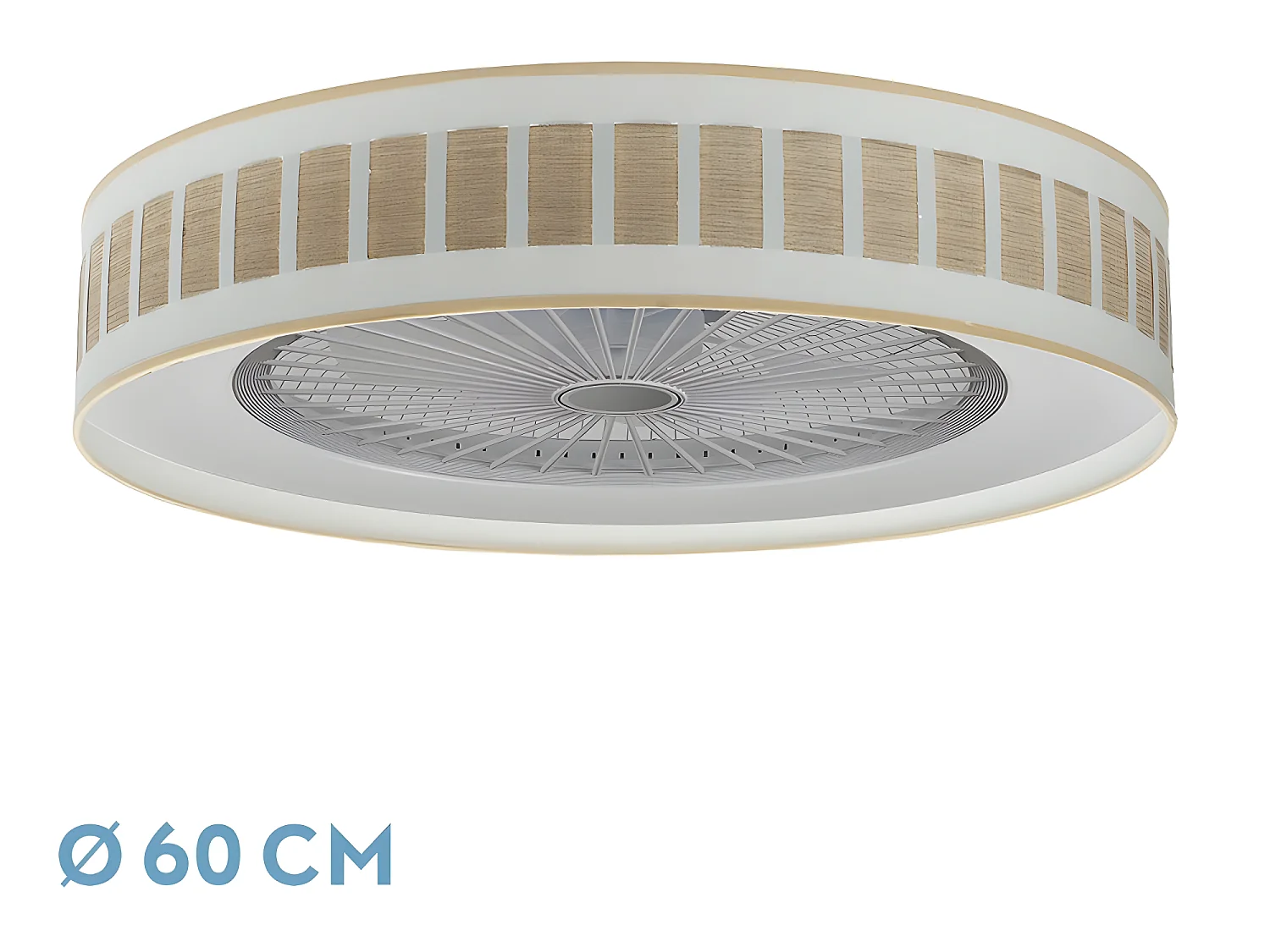 Ventilateur AC IVANNA beis 3 Vitesses mémoire couleur commande de distance Fabrilamp