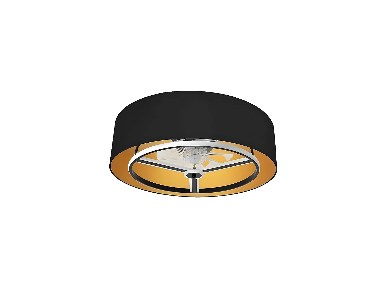 ANUSKA Ventilateur DC LED Noir 6 Vitesses 3 Couleurs FABRILAMP