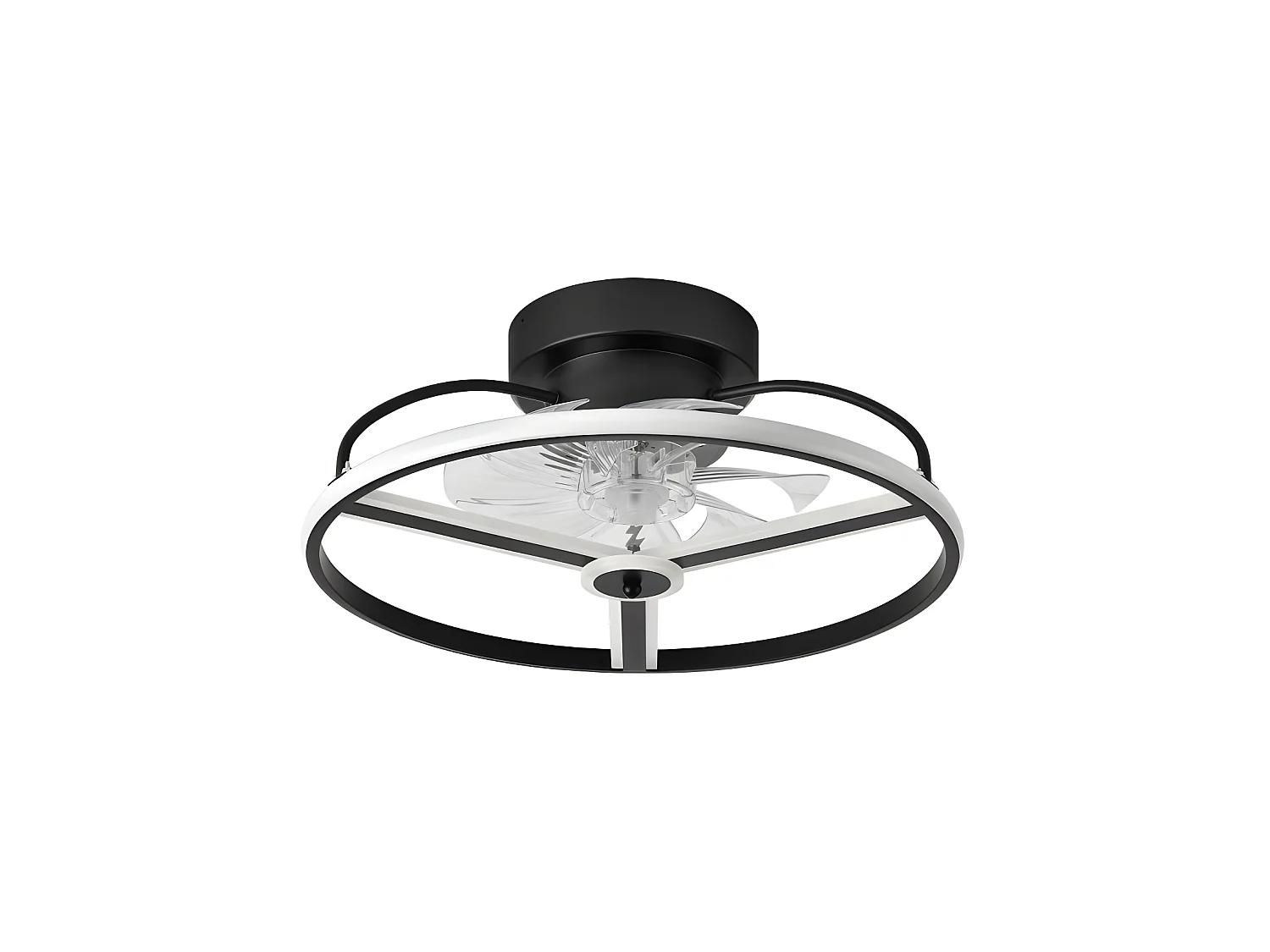 ANUSKA Ventilateur DC LED Noir 6 Vitesses 3 Couleurs FABRILAMP