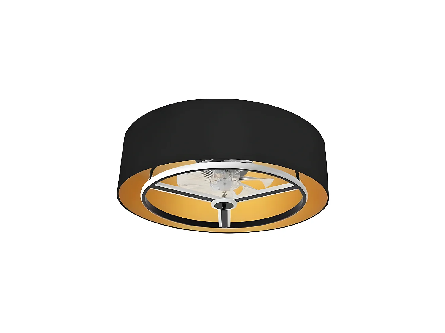 ANUSKA Ventilateur DC LED Noir 6 Vitesses 3 Couleurs FABRILAMP