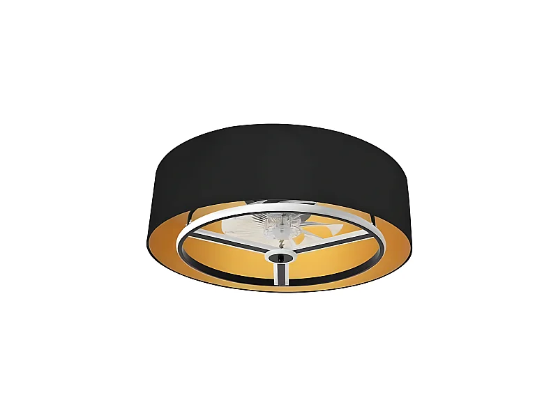 ANUSKA Ventilateur DC LED Noir 6 Vitesses 3 Couleurs FABRILAMP