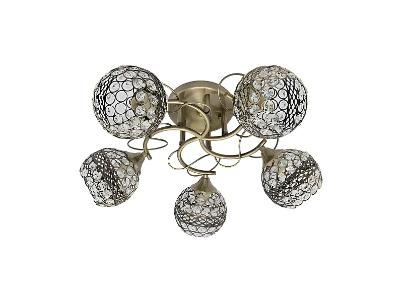 Lampara Con 5 Tulipas De Copens De Cristal Modelo Lalibela