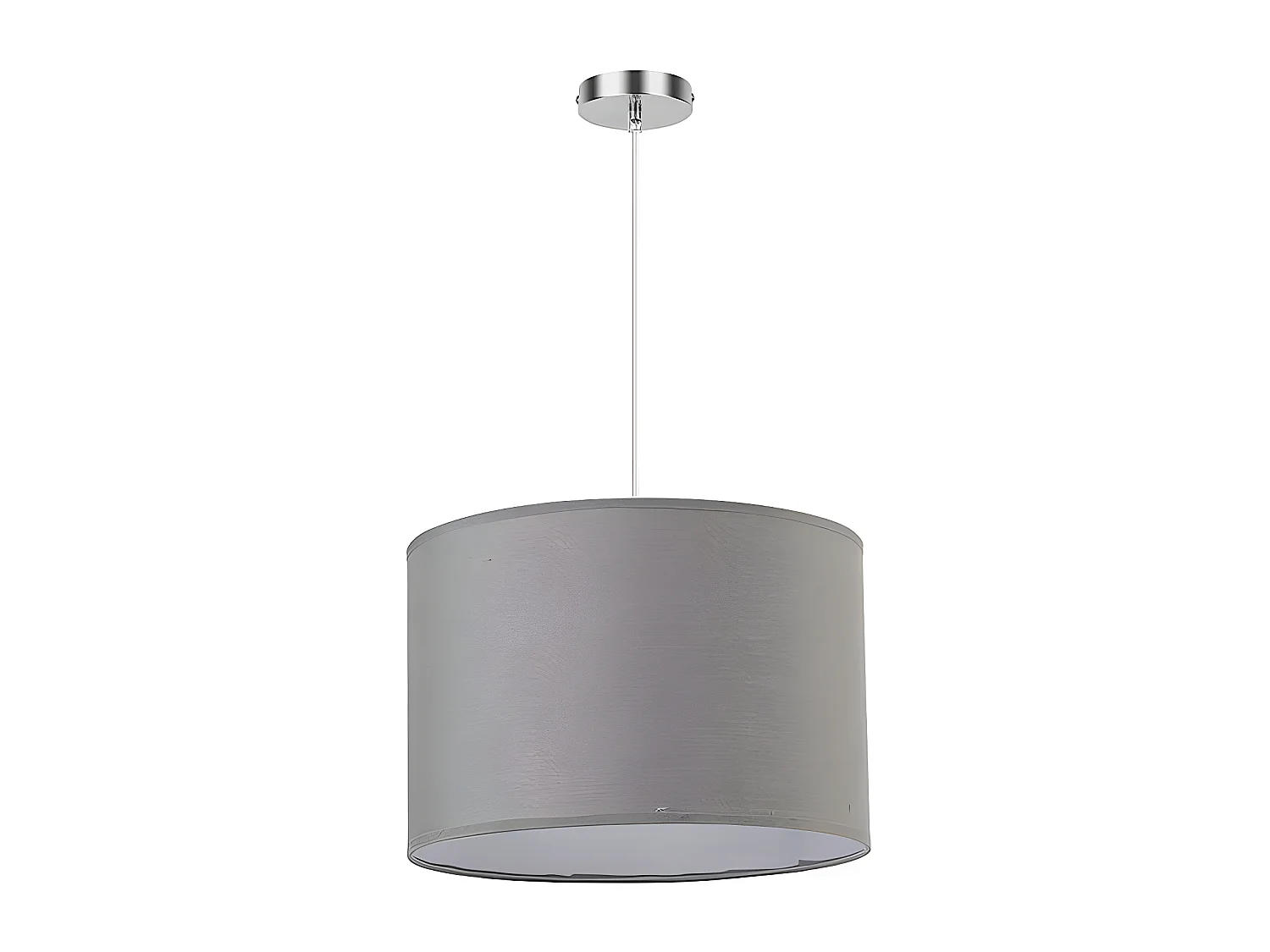 Lampada a sospensione modello Chanza in Chrome / Grey FABRILAMP